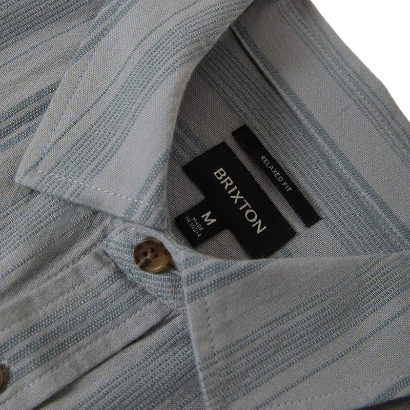 Brixton Cru Striped Dobby Shirt - Trooper
