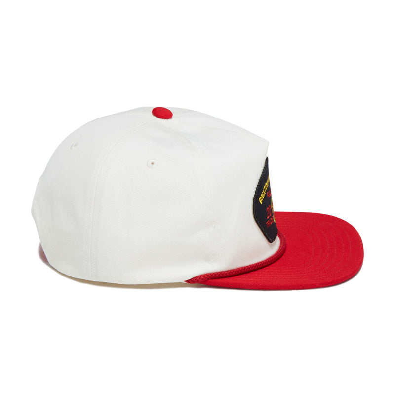 Brixton Division Np Mp Snapback Hat - Off White/Red