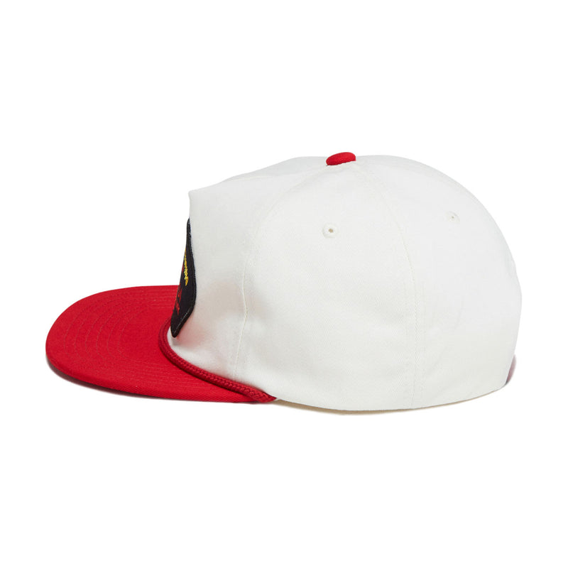 Brixton Division Np Mp Snapback Hat - Off White/Red