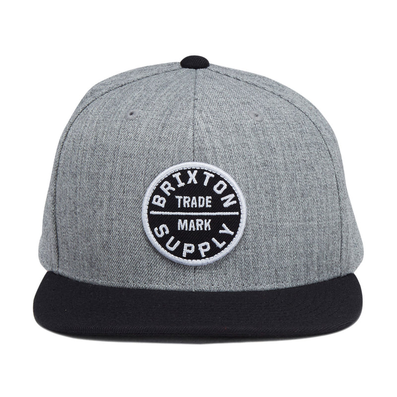 Brixton Oath III Snapback Hat - Heather Grey/Black II