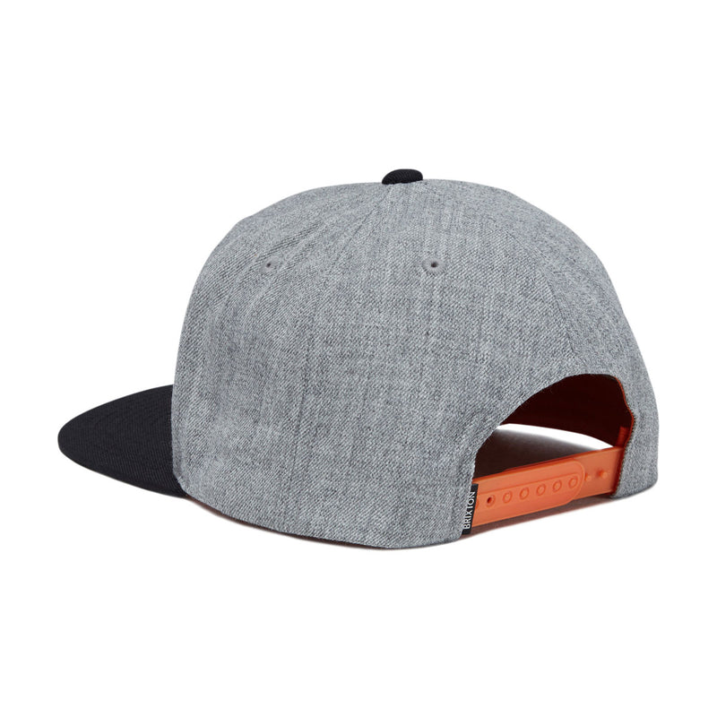 Brixton Oath III Snapback Hat - Heather Grey/Black II