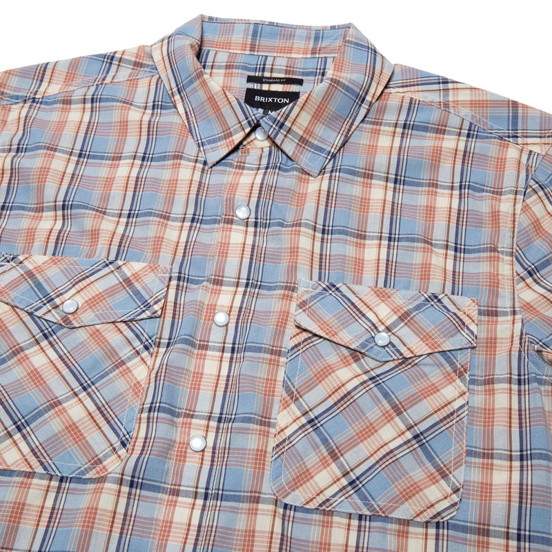 Brixton The Breezy Wayne Shirt - Blue Multi Plaid