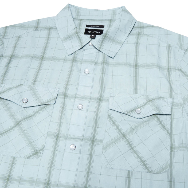 Brixton The Breezy Wayne Shirt - Seafoam Plaid