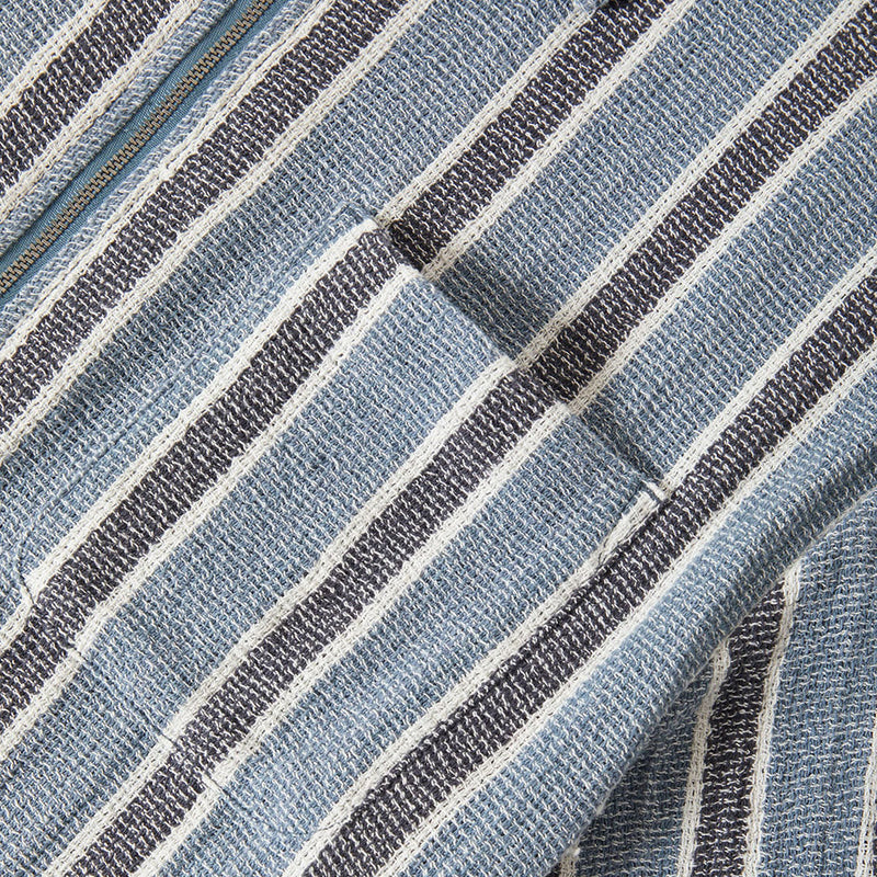 Brixton The Dexter Textured Stripe Shirt - Black/Dusty Blue