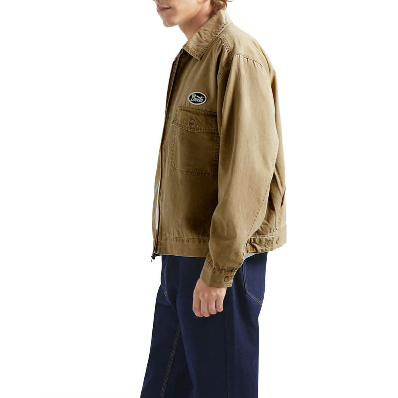 Brixton Trademark Lightweight Garage Jacket - Washed Khaki
