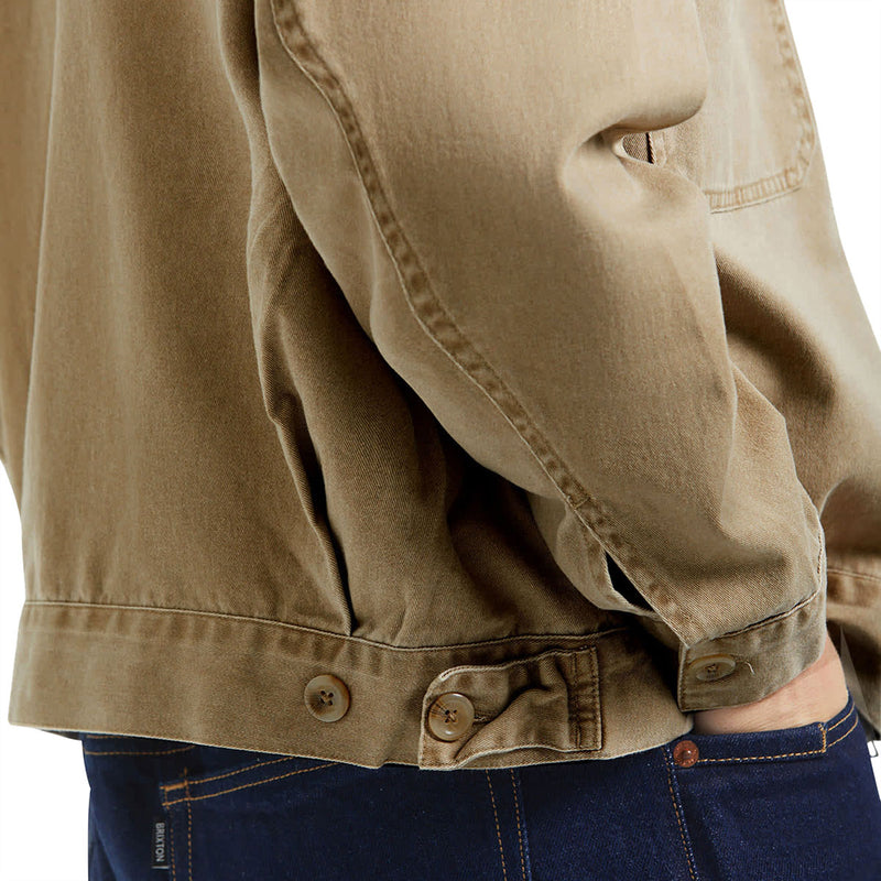 Brixton Trademark Lightweight Garage Jacket - Washed Khaki
