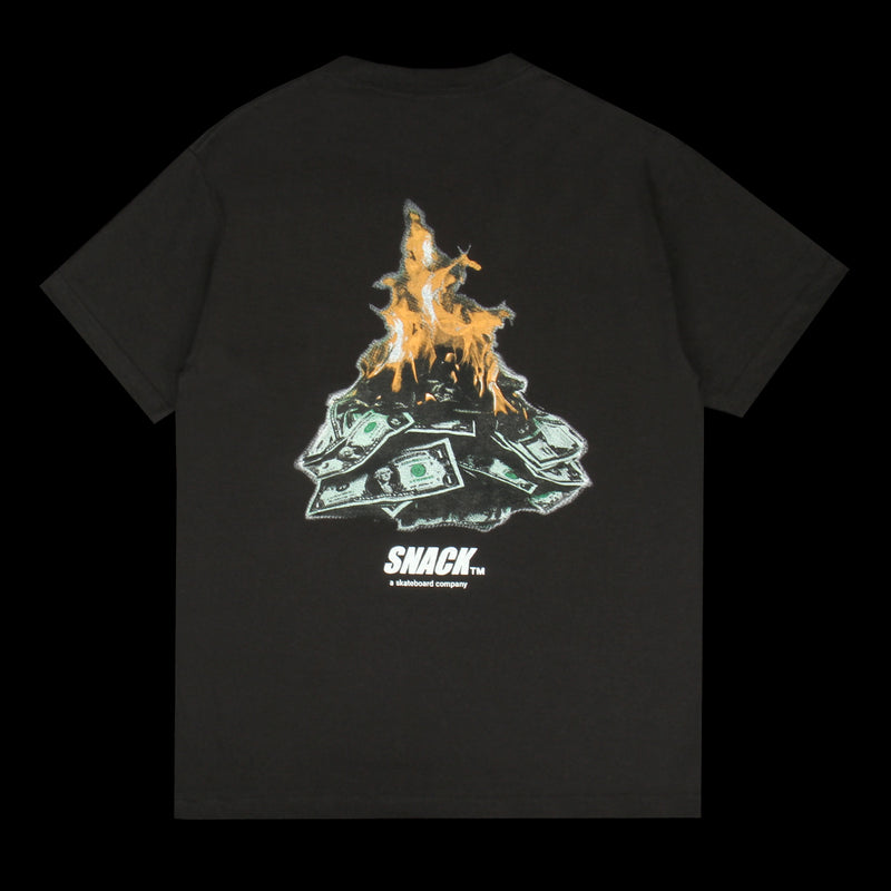Snack | Burning Money T-Shirt Black