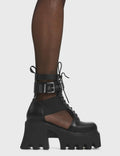 Busy Chunky Platform Ankle Boots lamodawebsite