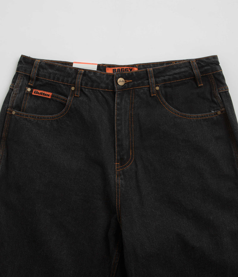 Butter Goods Baggy Denim Jeans in Washed Black