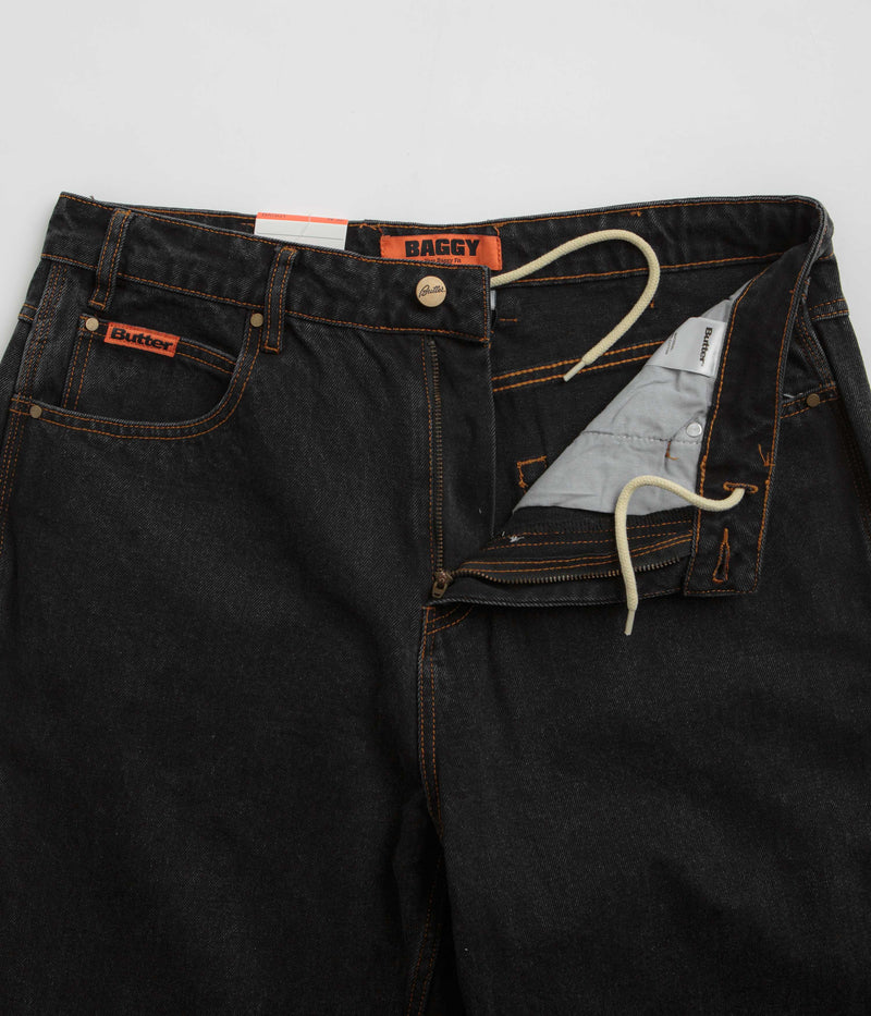 Butter Goods Baggy Denim Jeans in Washed Black
