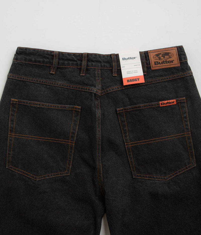Butter Goods Baggy Denim Jeans in Washed Black