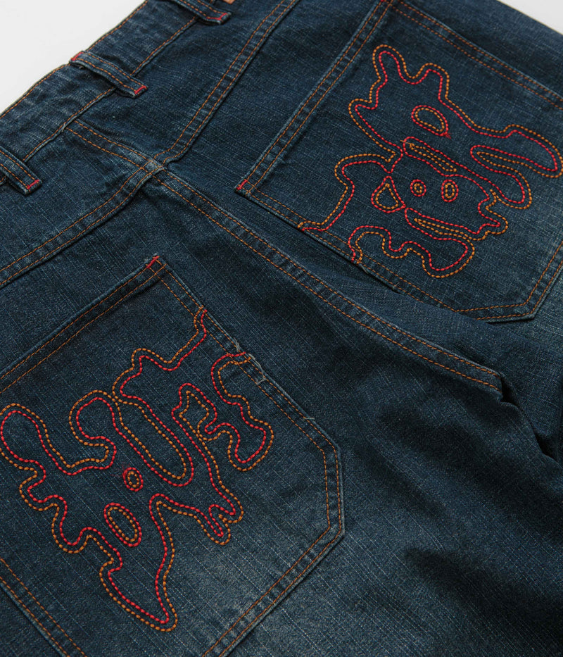 Butter Goods Blotch Jeans in Streaky Navy