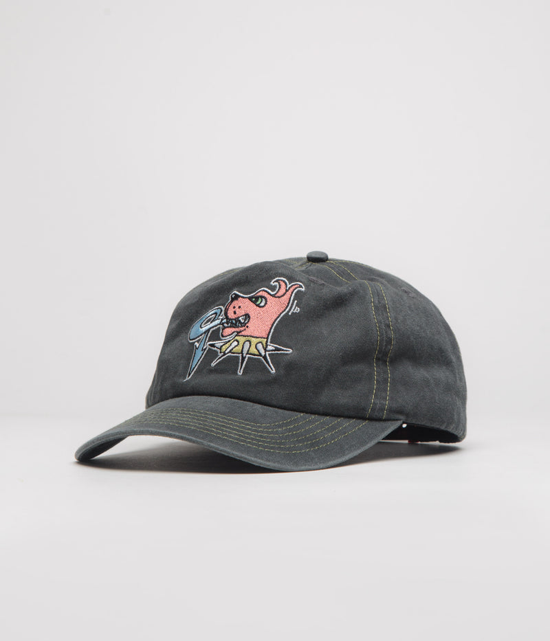 Butter Goods Canine 5 Panel Cap in Washed Black