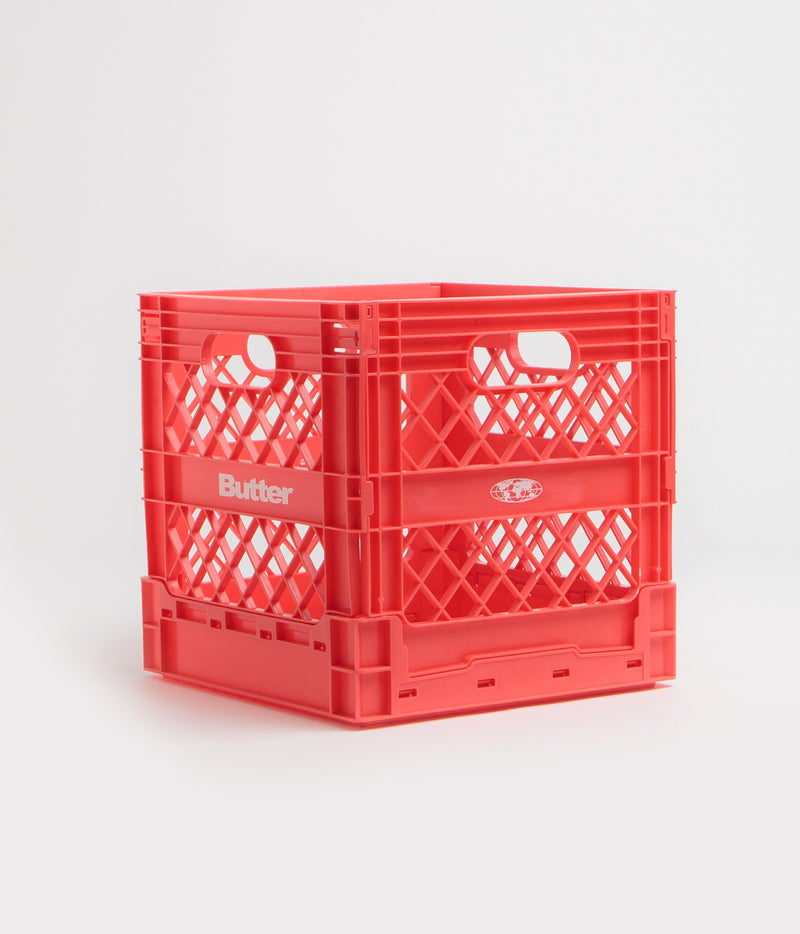 Butter Goods Collapsable Record Crate in Red
