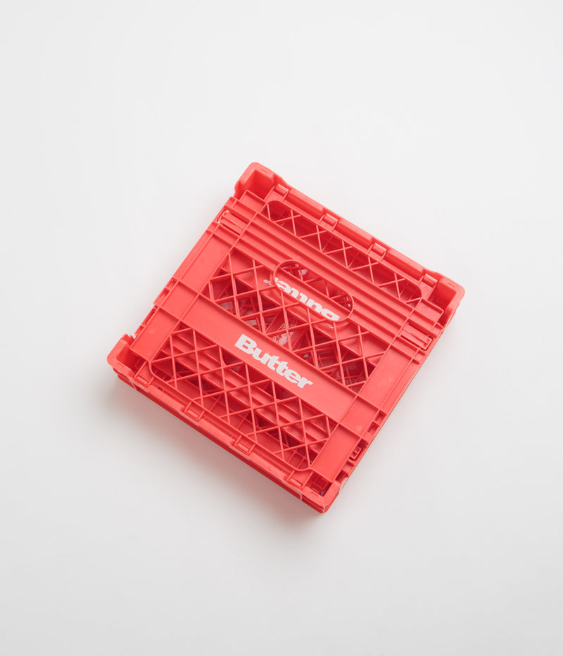 Butter Goods Collapsable Record Crate in Red