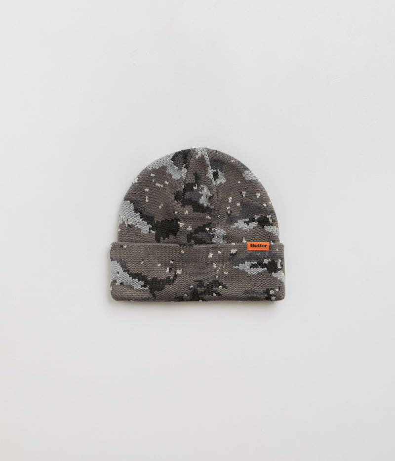Butter Goods Desert Camo Beanie in Charcoal