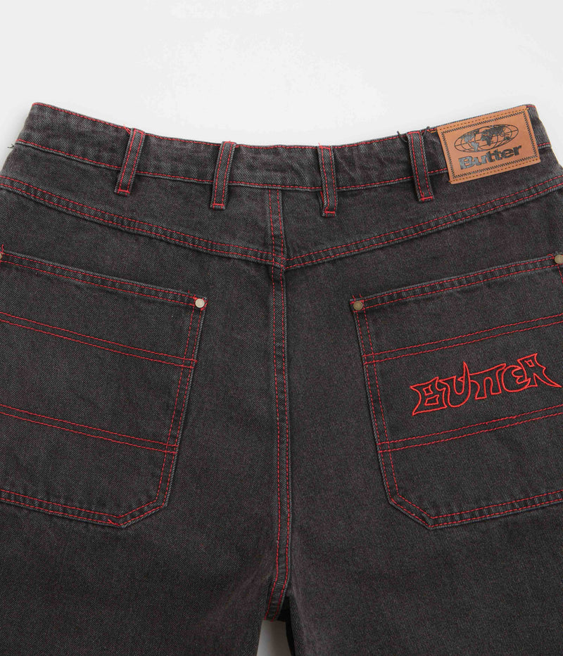 Butter Goods Encounter Denim Shorts in Tinted Washed Black