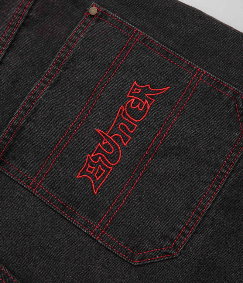 Butter Goods Encounter Denim Shorts in Tinted Washed Black