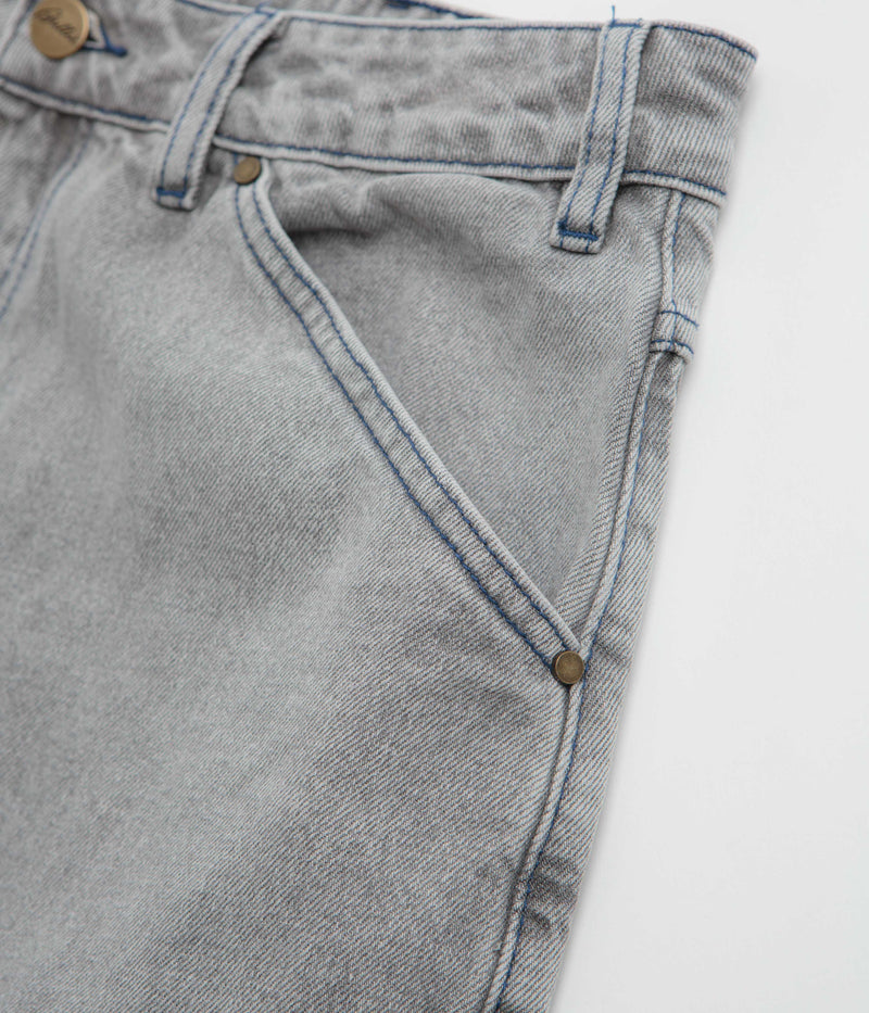 Butter Goods Encounter Denim Shorts in Washed Soft Grey