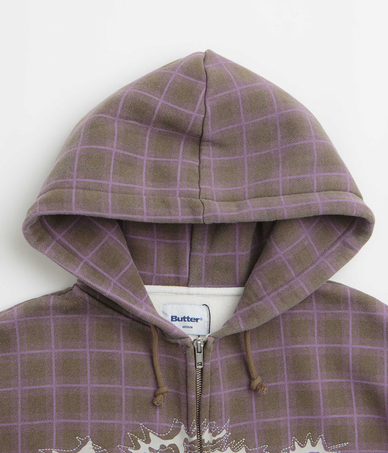 Butter Goods Eruption Zip-Thru Hoodie in Plaid