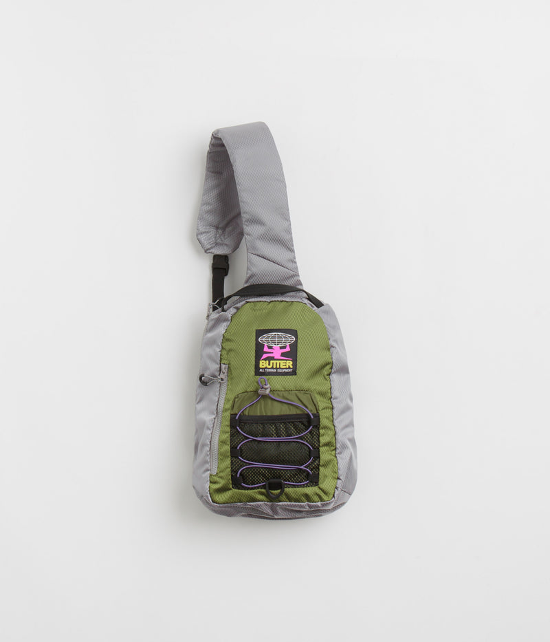 Butter Goods Express Shoulder Bag in Army and Grey