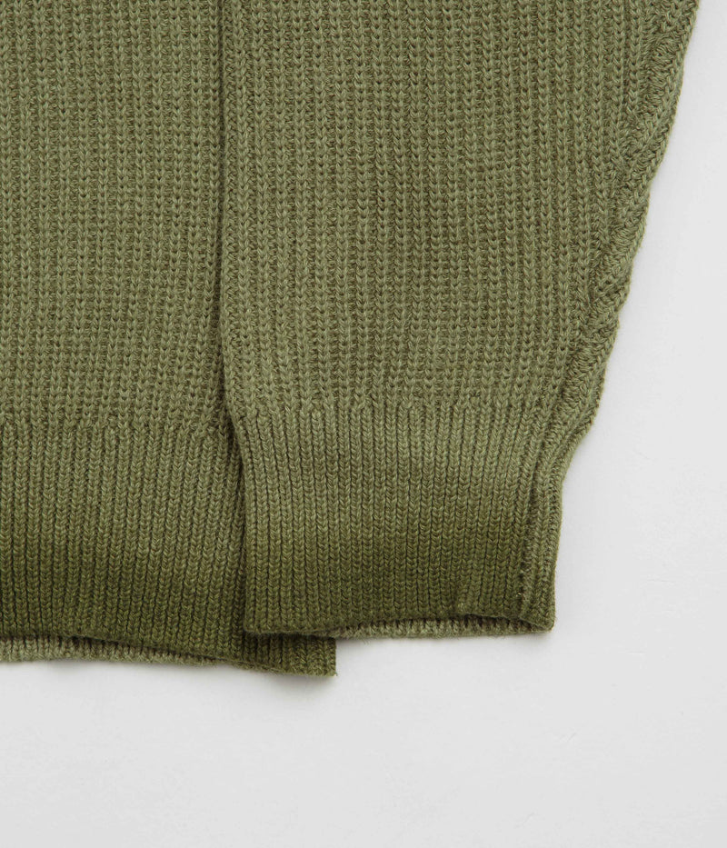 Butter Goods Fade Knit Crewneck Sweatshirt in Algae