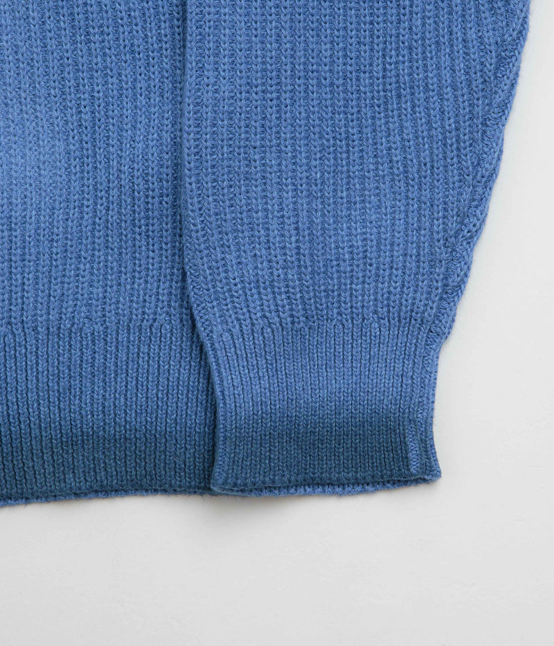 Butter Goods Fade Knit Crewneck Sweatshirt in Ocean