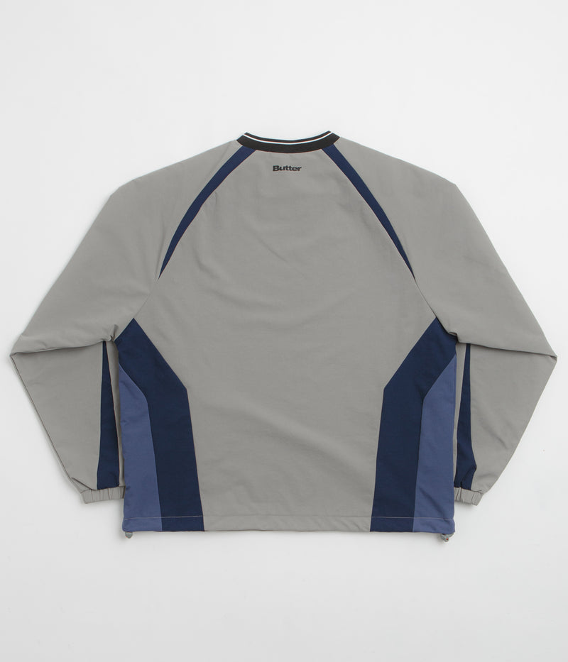 Butter Goods Finta Warmup Pullover Jacket in Grey