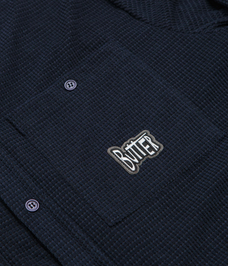 Butter Goods Grid Corduroy Overshirt in Navy