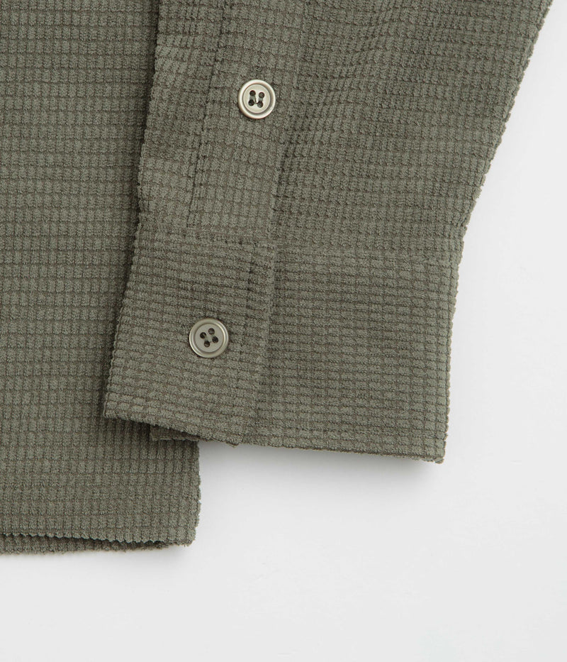 Butter Goods Grid Corduroy Overshirt in Olive