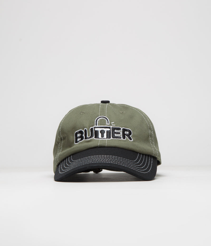 Butter Goods Lock Cap in Army and Black
