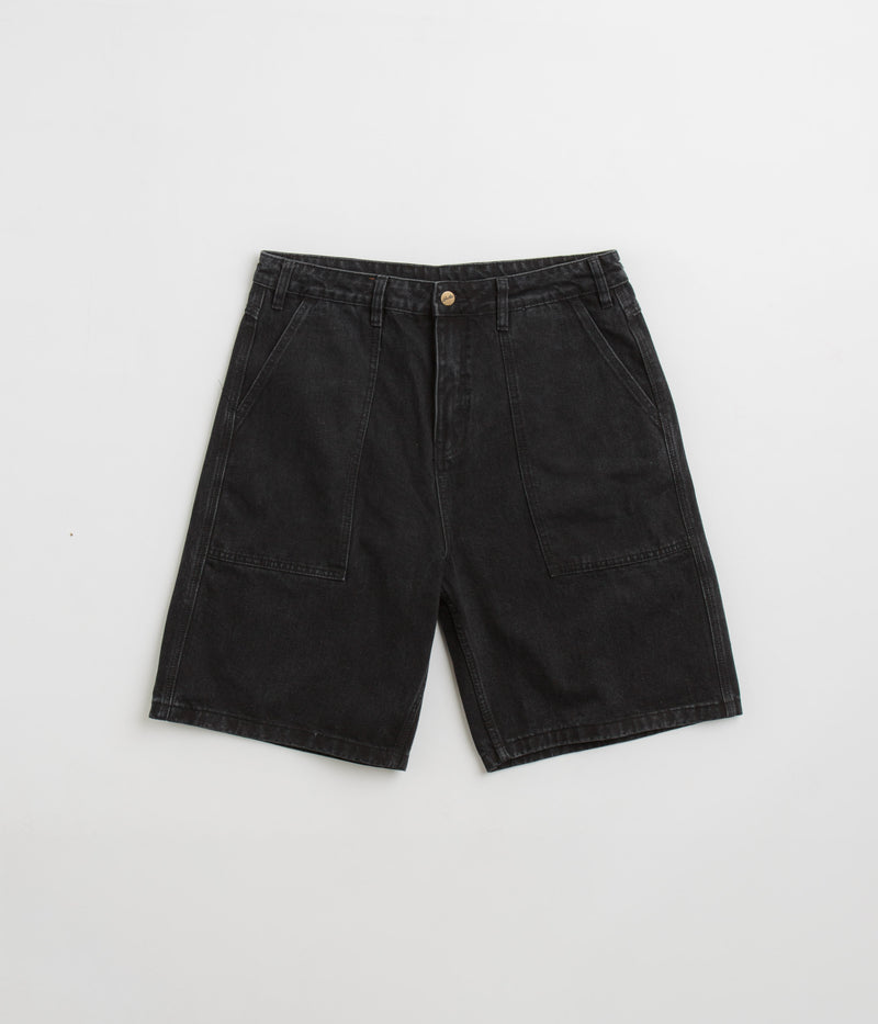 Butter Goods Patch Pocket Denim Shorts in Washed Black