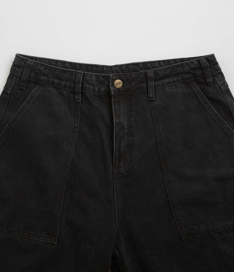 Butter Goods Patch Pocket Denim Shorts in Washed Black