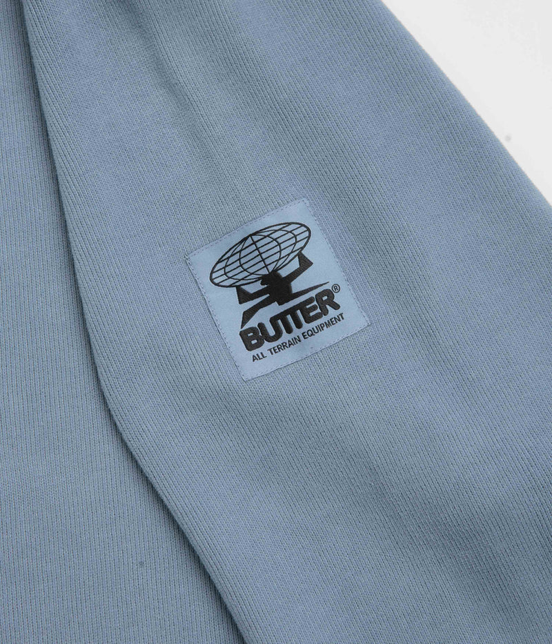 Butter Goods Principal Crewneck Sweatshirt in Navy Overdye