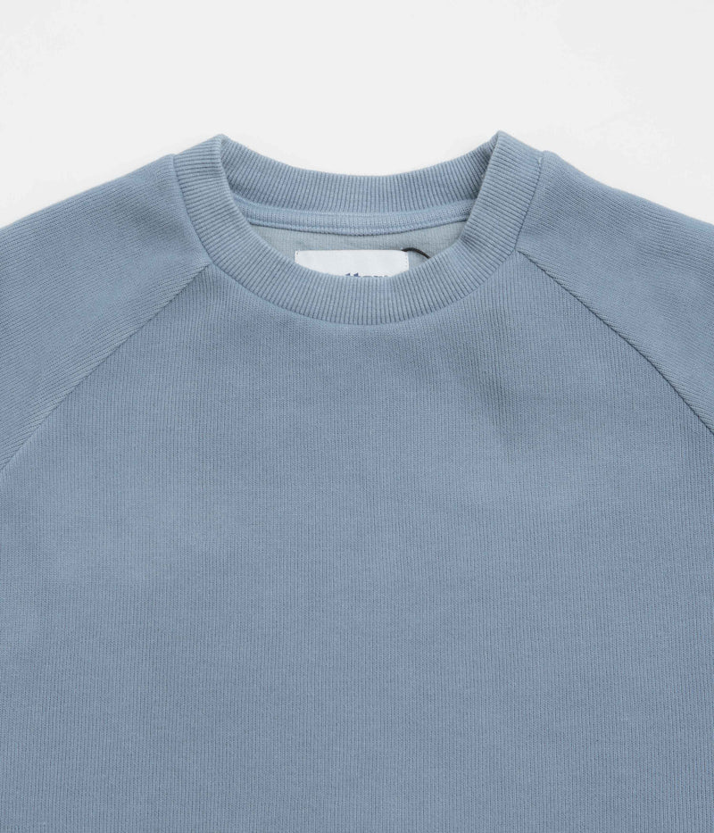 Butter Goods Principal Crewneck Sweatshirt in Navy Overdye