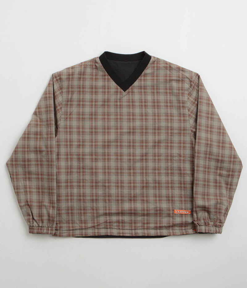 Butter Goods Reversible Dugout Pullover Jacket in Black and Stone