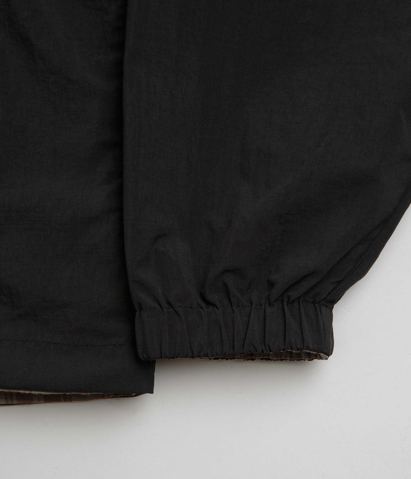Butter Goods Reversible Dugout Pullover Jacket in Black and Stone