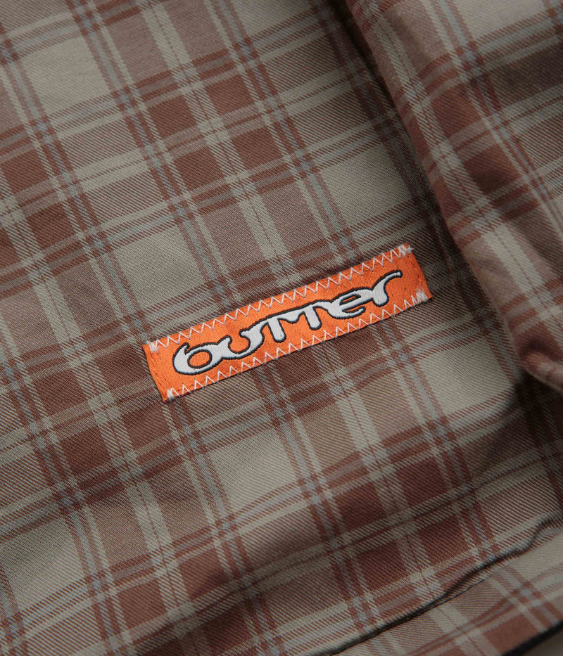 Butter Goods Reversible Dugout Pullover Jacket in Black and Stone