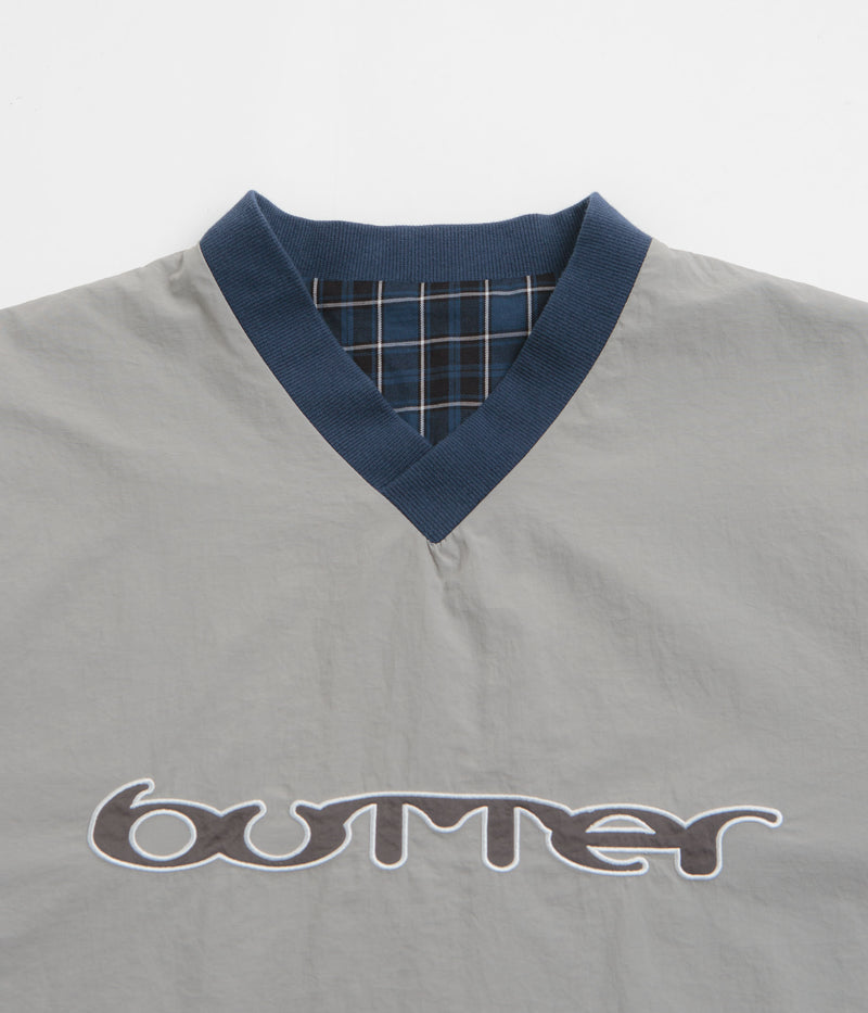 Butter Goods Reversible Dugout Pullover Jacket in Grey and Navy