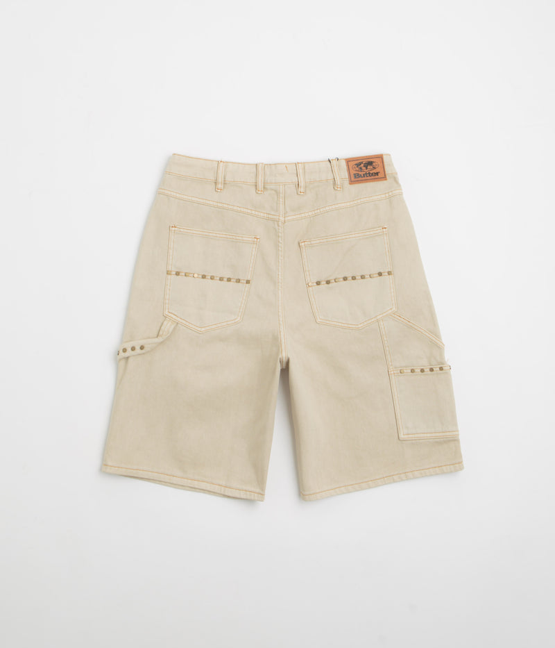 Butter Goods Rivet Denim Shorts in Bone