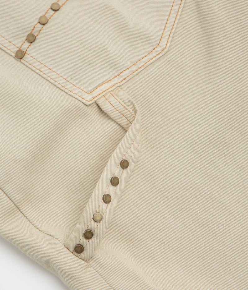Butter Goods Rivet Denim Shorts in Bone