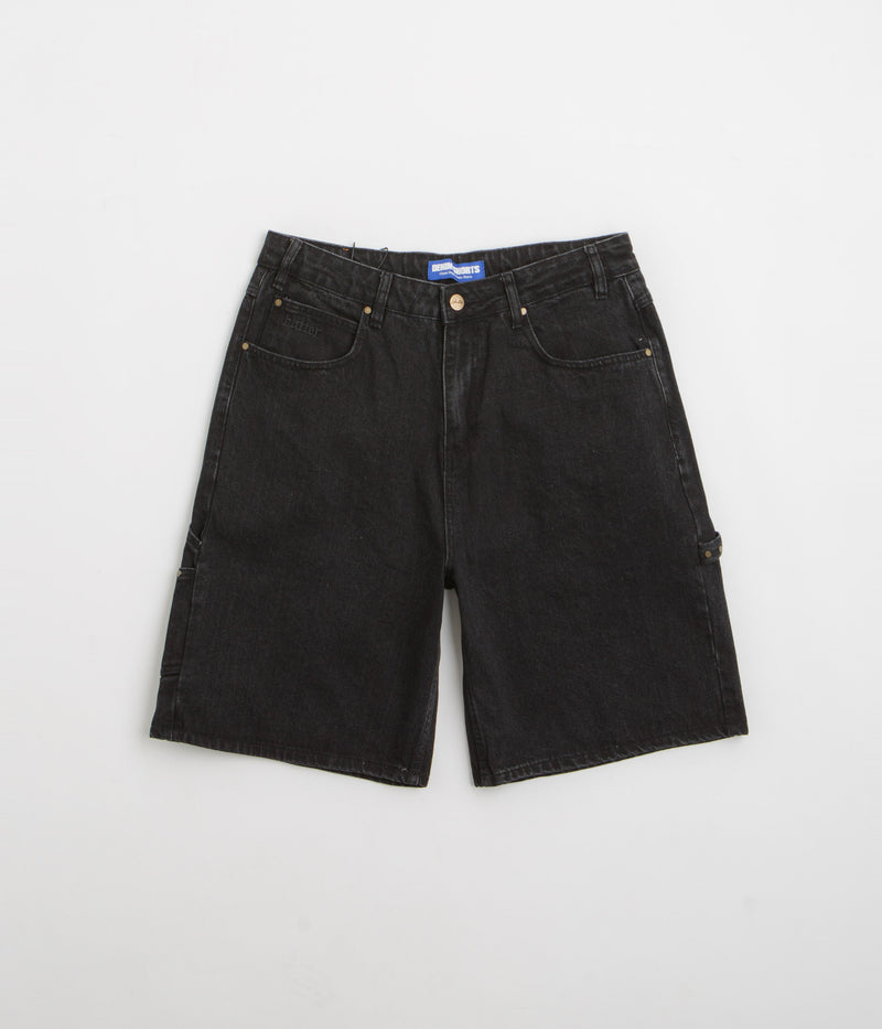 Butter Goods Rivet Denim Shorts in Washed Black