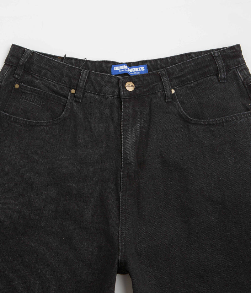 Butter Goods Rivet Denim Shorts in Washed Black