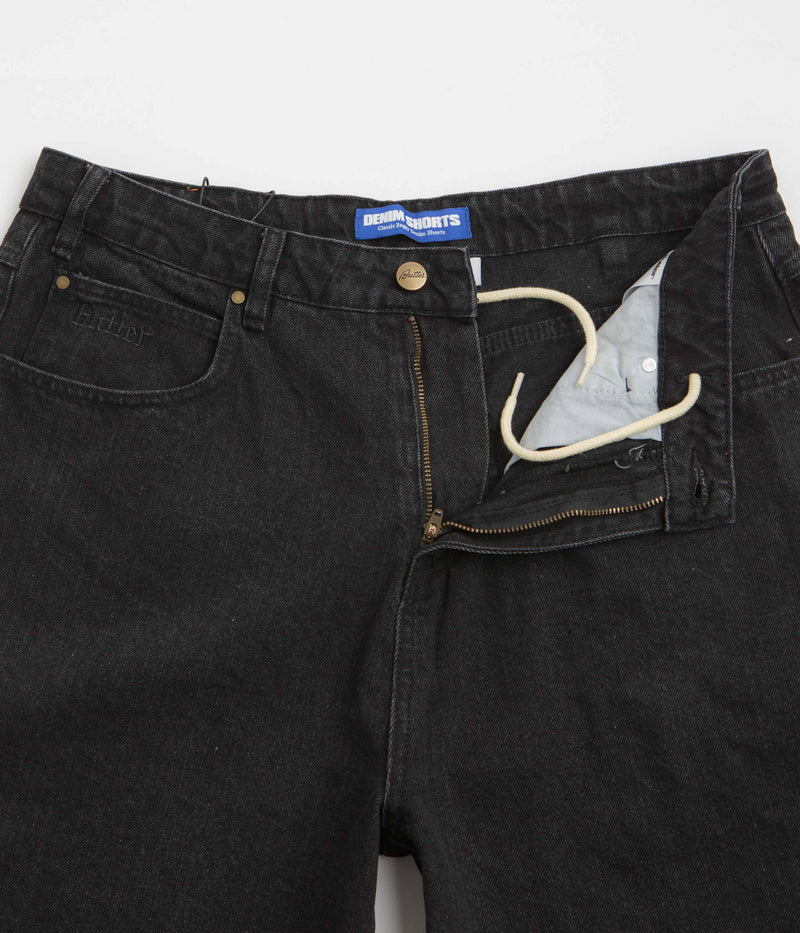 Butter Goods Rivet Denim Shorts in Washed Black
