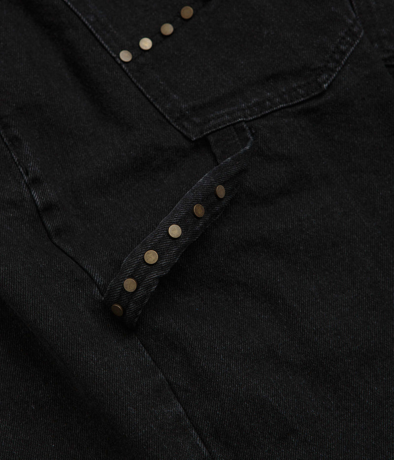 Butter Goods Rivet Denim Shorts in Washed Black