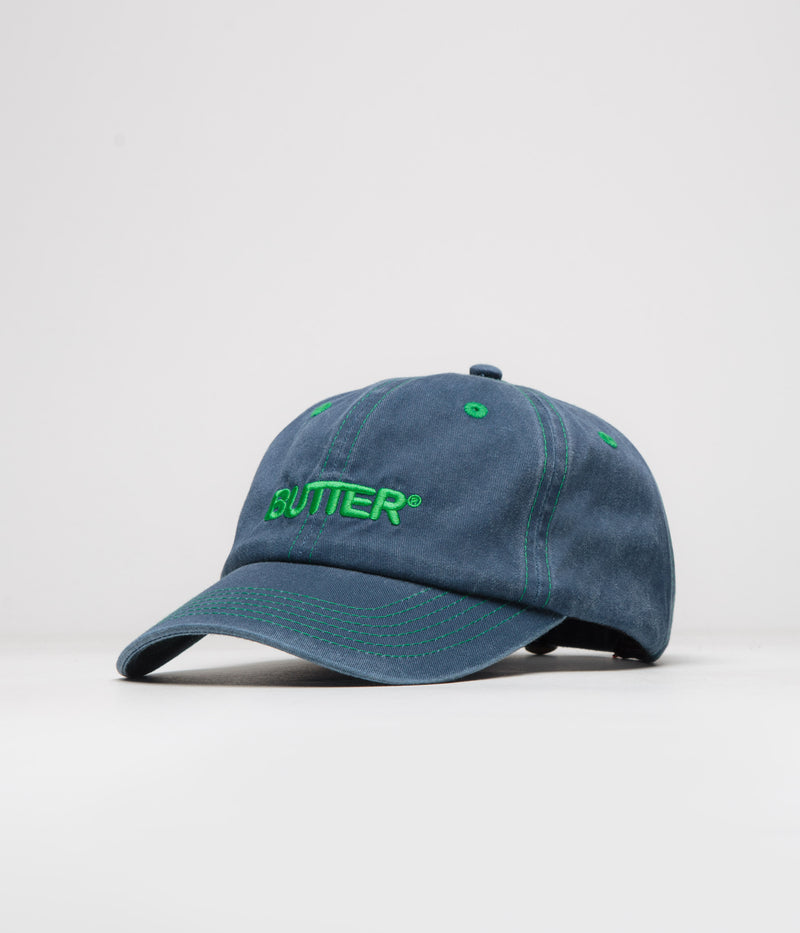 Butter Goods Rounded Logo Cap in Navy