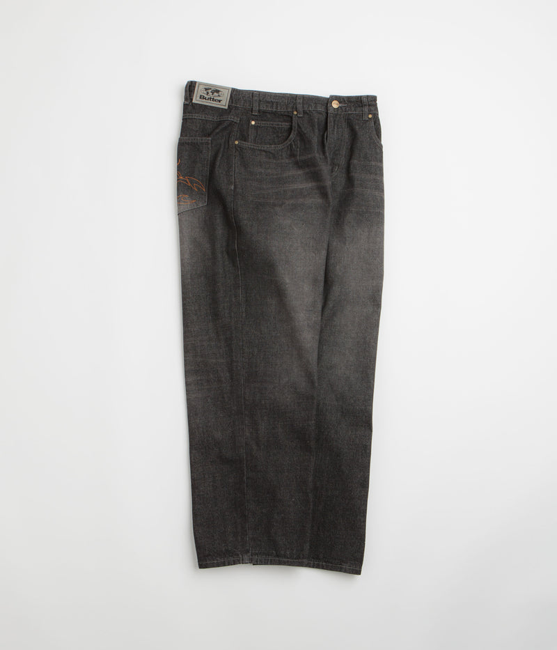 Butter Goods Scorpion Stitch Jeans in Slub Black