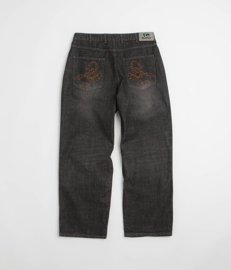 Butter Goods Scorpion Stitch Jeans in Slub Black