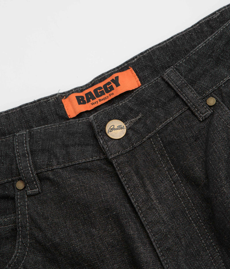 Butter Goods Scorpion Stitch Jeans in Slub Black