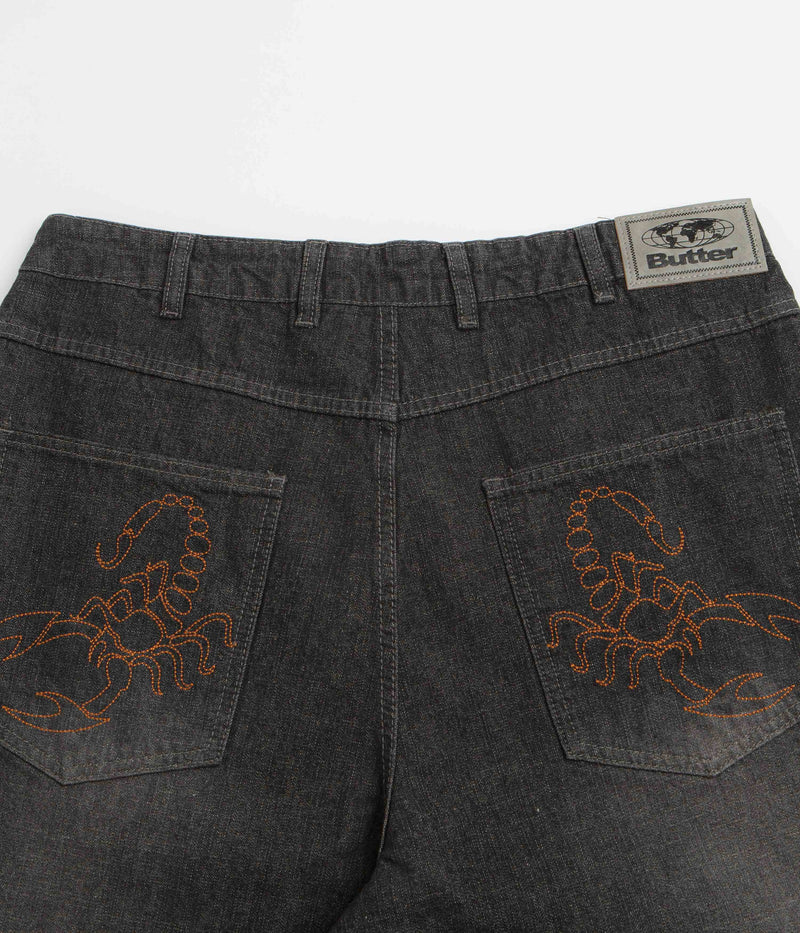 Butter Goods Scorpion Stitch Jeans in Slub Black